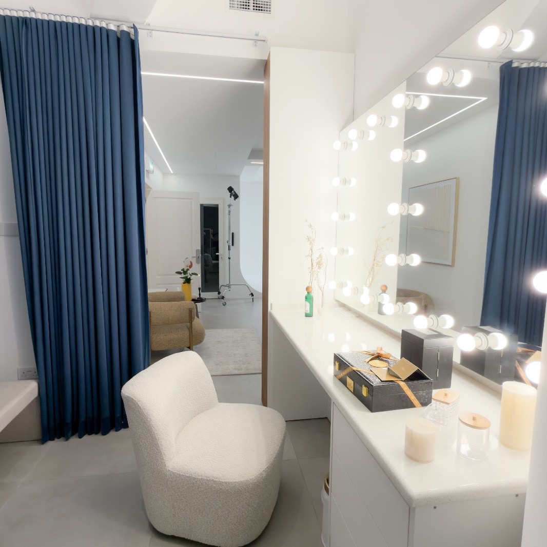 Dressing and makeup area